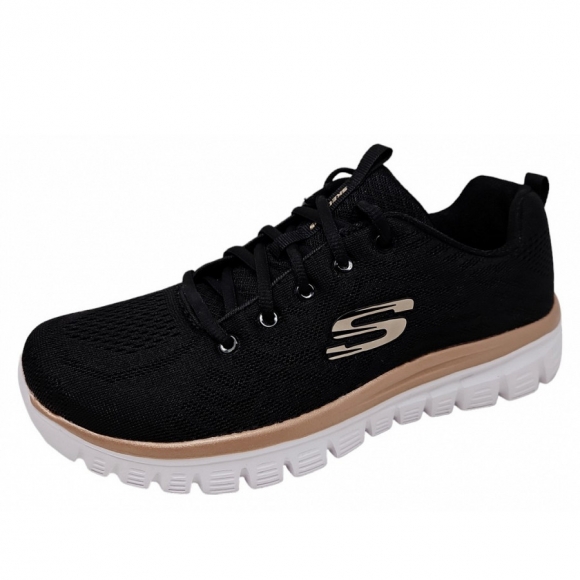 Skechers Graceful Sneaker low in black gold white