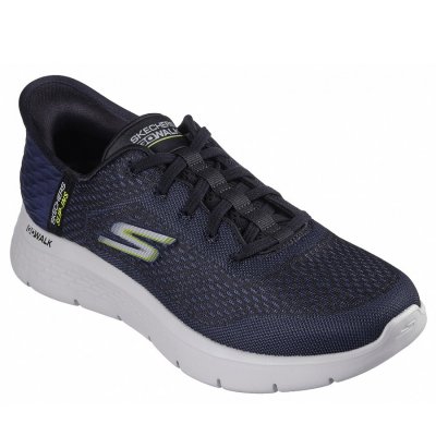 Skechers Go Walk Slip In Sneaker in navy lime Skechers Go Walk Slip In Sneaker in navy lime