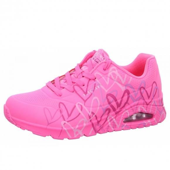 Skechers Uno Loving Sneaker in HTPK hotpink