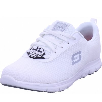 Skechers lace up mesh upper with slip r sportliche Schnürer in weiß