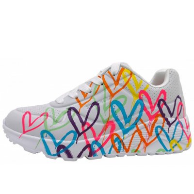Skechers Uno Lite sportlicher Schnürer in WMN White/Multi Skechers Uno Lite sportlicher Schnürer in WMN White/Multi
