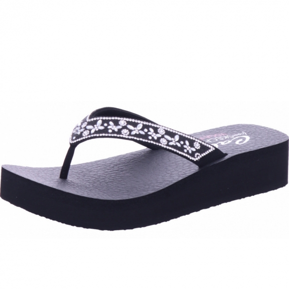 Skechers vinysa butterfly kiss Pantolette in schwarz