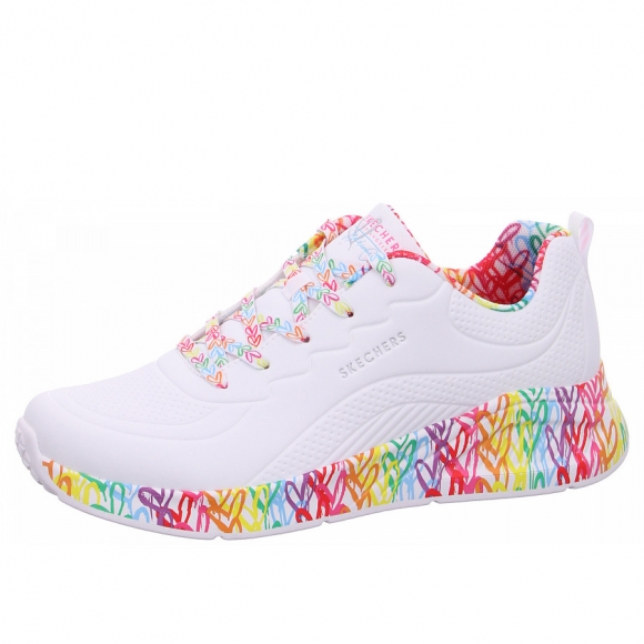 Skechers Uno Sneaker in WMLT white