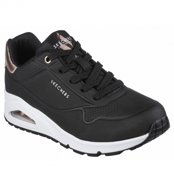 Skechers UNO Sneaker in black white rosegold