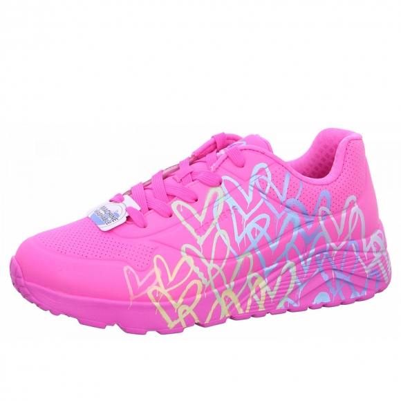Skechers Uno Lite Sneaker in HPMT hot pink