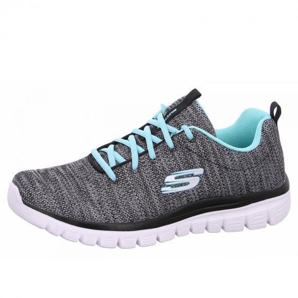 Skechers Graceful Trainingsschuh in BKTQ black silver