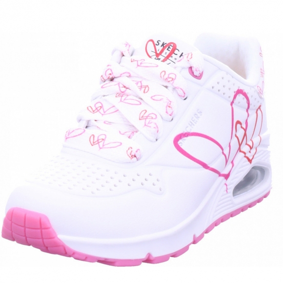 Skechers uno-twin hearts Halbschuh in weiß