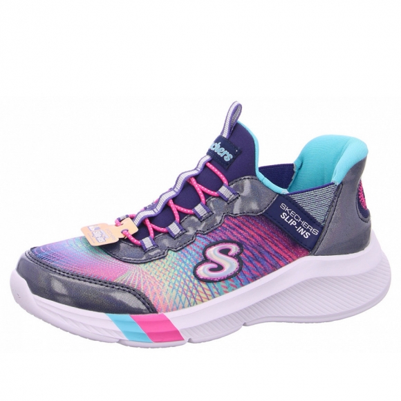 Skechers Dreamy Lites Slipper in NVMT navy