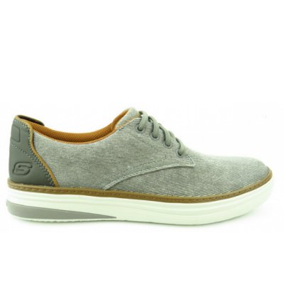 Skechers Hyland Ratner taupe Canva Schnürschuhe in Grau