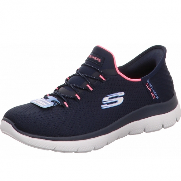 Skechers Slipper in blau kombi.