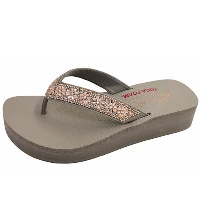 Skechers Vinyasa - Wild Daisies Zehensteg in taupe TPE