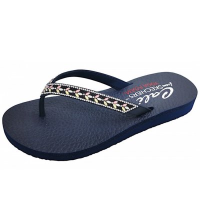 Skechers Meditation - Lucky One Zehentrenner in navy NVMT