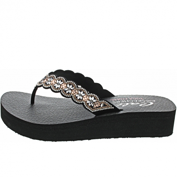 Skechers Vinyasa-Happy Spring Zehentrenner in BLK
