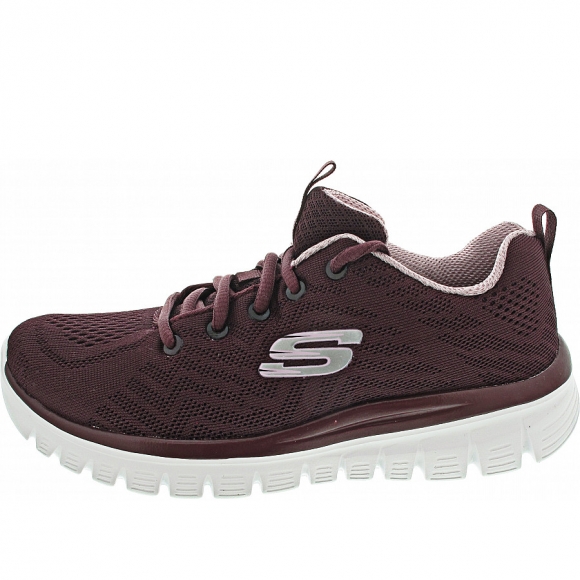 Skechers Graceful Get Connected Sneaker in WINE