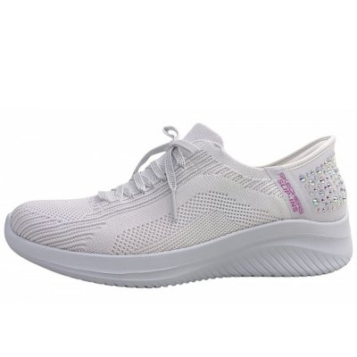 Skechers Ultra Flex 3.0-Shining Gl Slipper in white WHT Skechers Ultra Flex 3.0-Shining Gl Slipper in white WHT