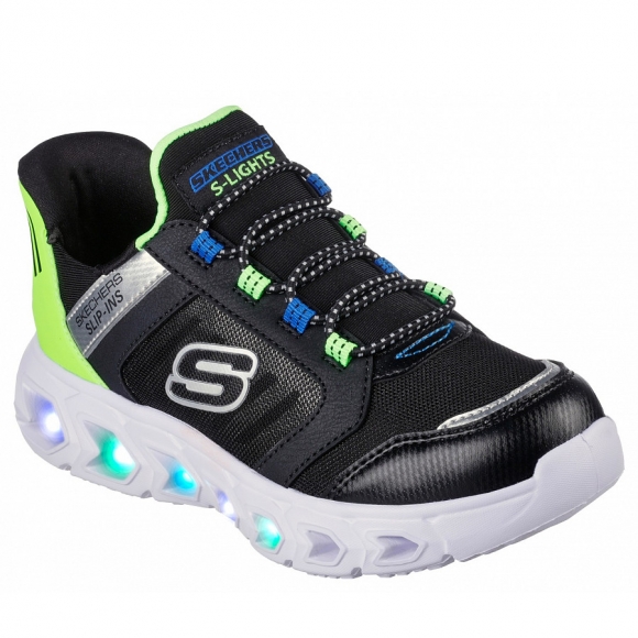 Skechers Skech Adapt Blinker Sneaker in BLACK LIME
