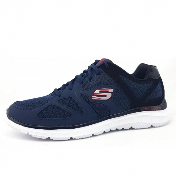 Skechers Satisfaction Sneaker in navy/ black