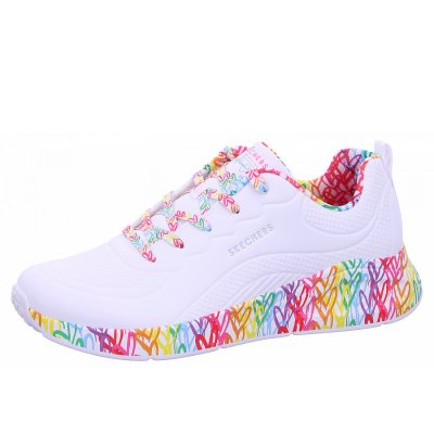Skechers Uno Sneaker in WMLT white Skechers Uno Sneaker in WMLT white