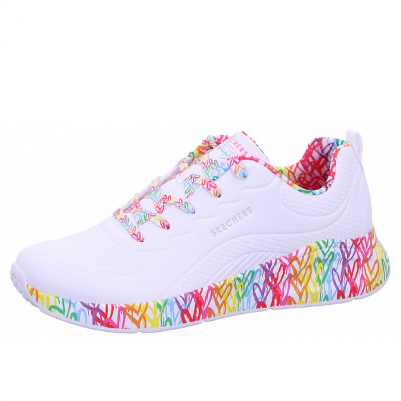 Skechers Uno Sneaker in WMLT white