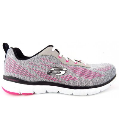 Skechers Flex Appeal 3.0 Sneaker in grau pink weiss Skechers Flex Appeal 3.0 Sneaker in grau pink weiss