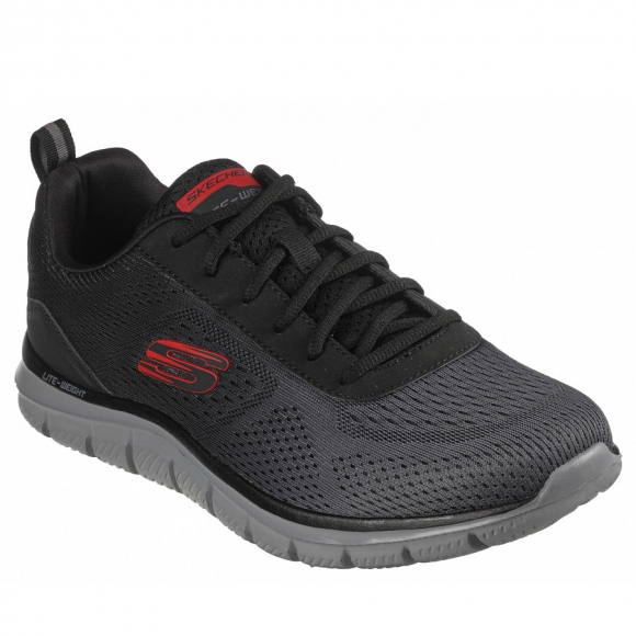 Skechers Track Sneaker in black charcoral