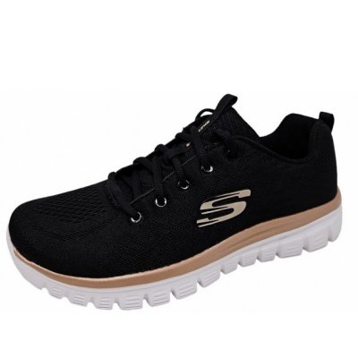 Skechers Graceful Sneaker in black gold
