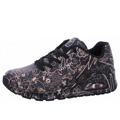 Skechers Uno Sketch Sneaker in BKGD black