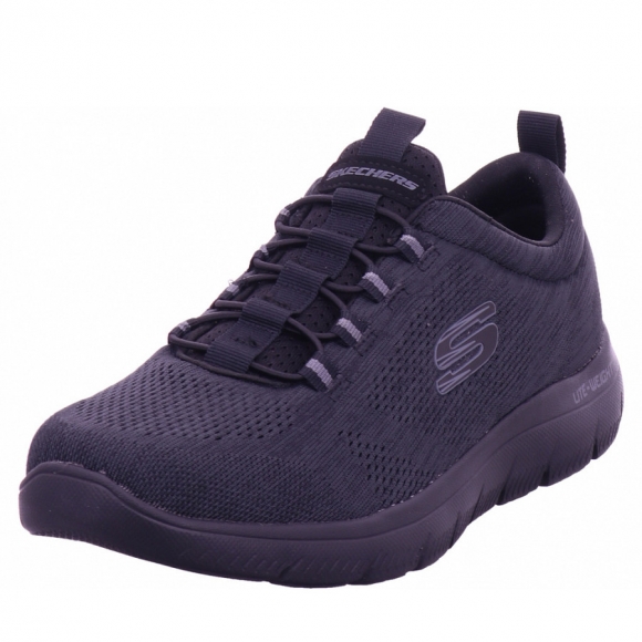 Skechers engineered mesh slip-on bungee Sneaker in schwarz