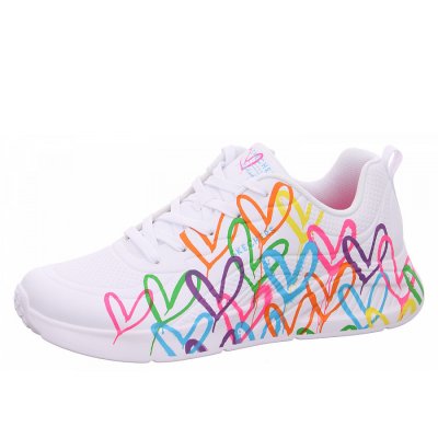 Skechers Uno Sneaker in WMLT white