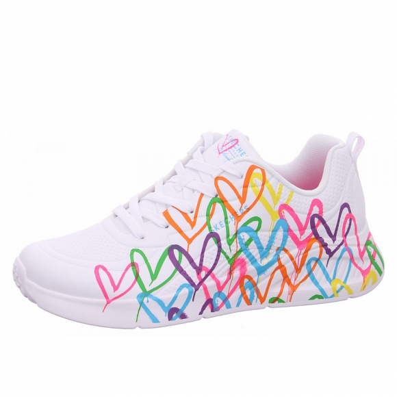Skechers Uno Sneaker in WMLT white