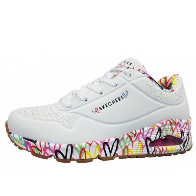 Skechers Uno Loving Love Sneaker in wht