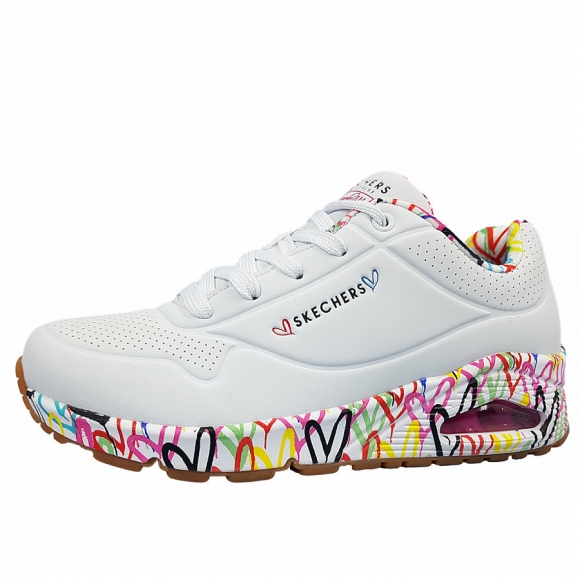 Skechers Uno Loving Love Sneaker in wht