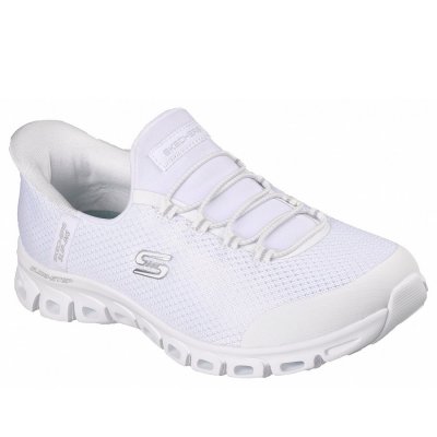 Skechers Glide Step Slip IN Sportschuh in white silver
