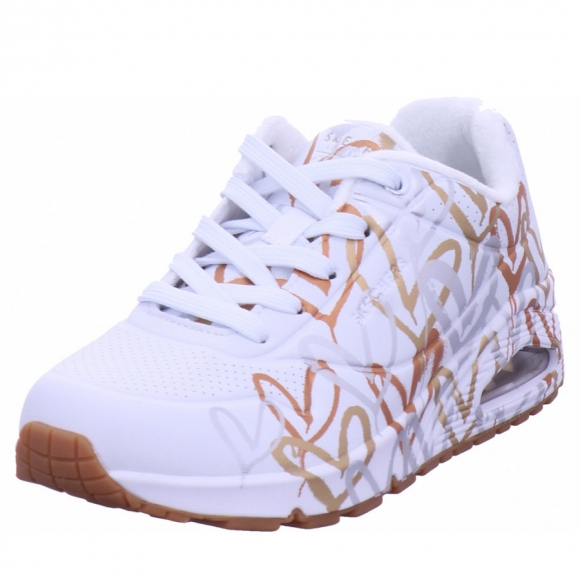 Skechers athletic mesh bungee w/color p Halbschuh in weiß