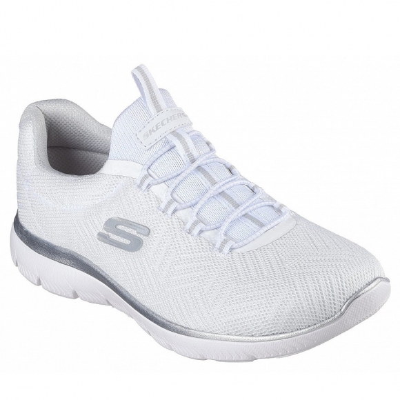 Skechers Summits Slipper in white silver