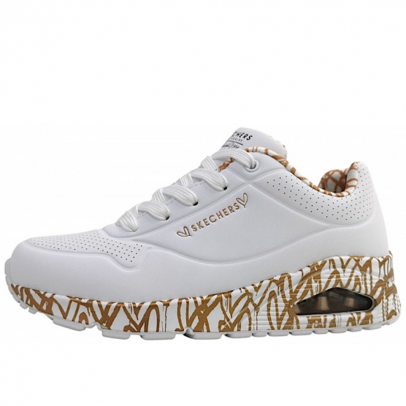 Skechers Uno-Loving Love Schnürer in white/rosegold WTRG