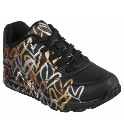 Skechers UNO Sportschuh in schwarz gold