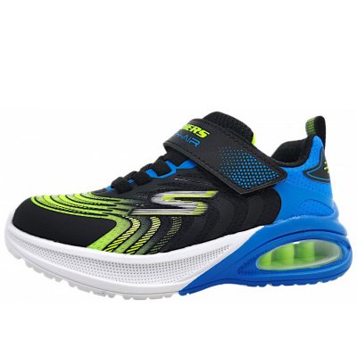 Skechers Microspec Max Advance Laufschuh in black/blue/lime BBLM