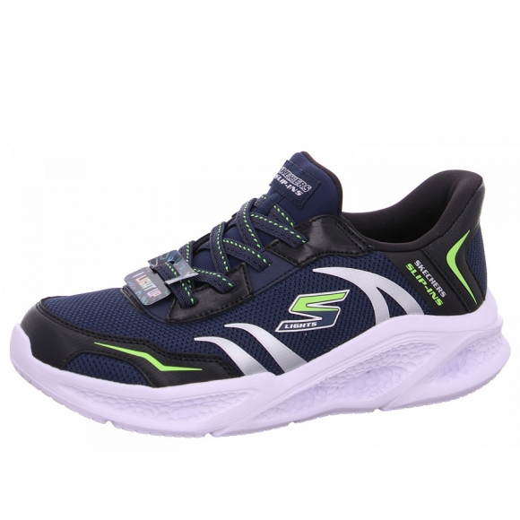 Skechers Meteor Lights Sneaker in NVBK navy