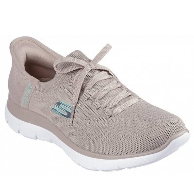 Skechers Slip In Schnürer in taupe