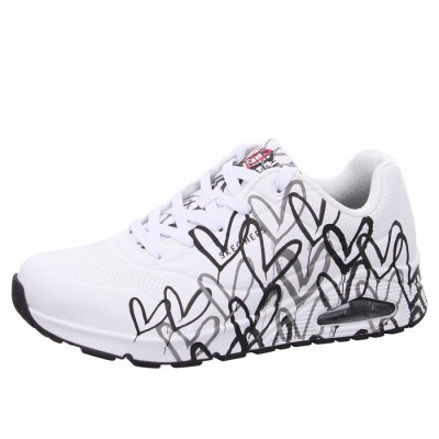 Skechers Uno Sneaker in WBGY white black