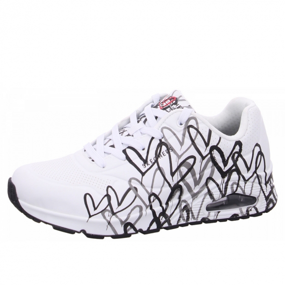 Skechers Uno Sneaker in WBGY white black
