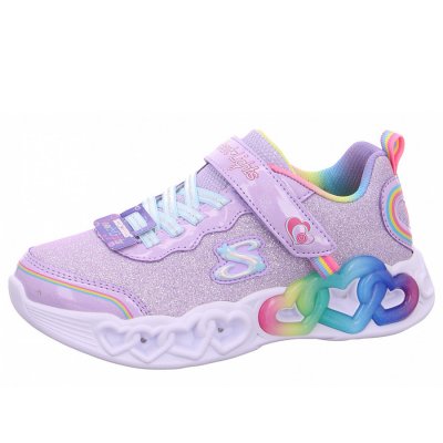 Skechers Infinite Heart Lights Sneaker in LVMT lavender