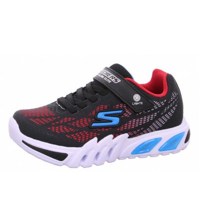 Skechers Flex Glow Sneaker in BKRB black red