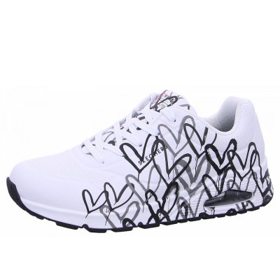 Skechers Uno Sneaker in WBGY white black