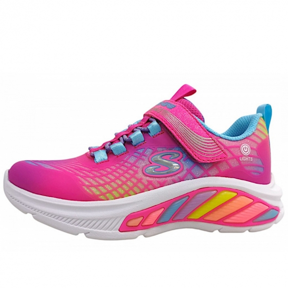 Skechers Rainbw Cruisers Klettschuh in hotpink/multi HPMT
