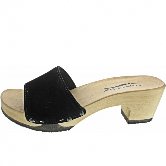 Softclox Kelly Pantolette in schwarz (hazelnut)