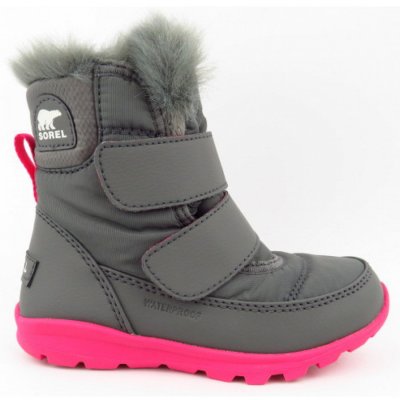 Sorel Childrens Whitney Strap Stiefelette in grau/pink Sorel Childrens Whitney Strap Stiefelette in grau/pink