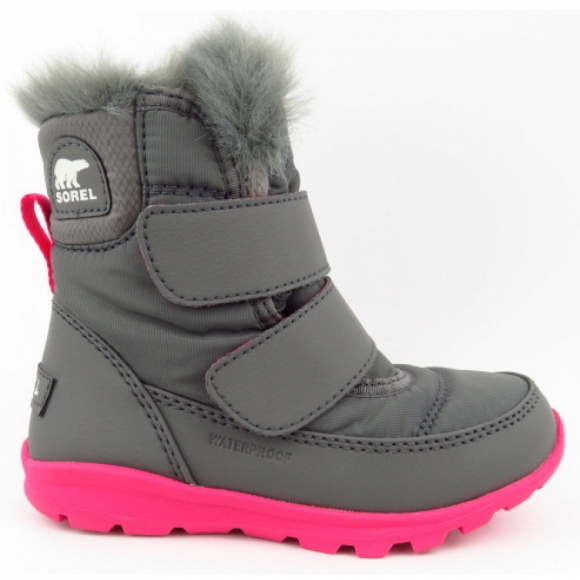 Sorel Childrens Whitney Strap Stiefelette in grau/pink