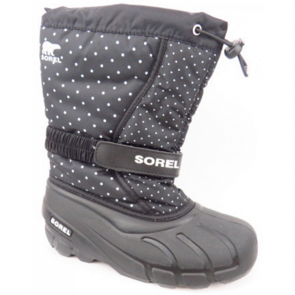 Sorel Youth Flurry Print Moonboots in black